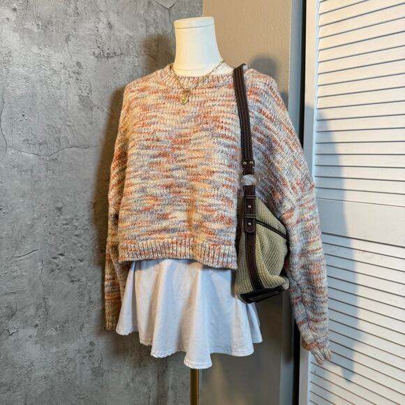 Preppy Soft Multicolored Oversized Fall Sweater - Picture 3 of 5